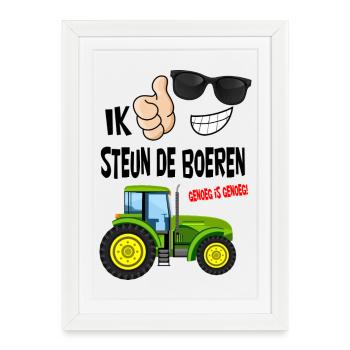 farmers protest with enough is enough for the farmers - Framed poster (27 × 37 cm) - white - Front