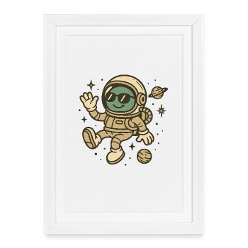 Bienvenue dans l’espace - Affiche encadrée (27 × 37 cm) - blanc - Devant