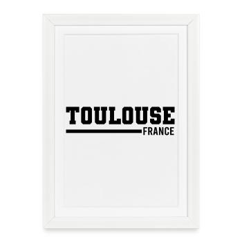 Toulouse | France - Affiche encadrée (27 × 37 cm) - blanc - Devant