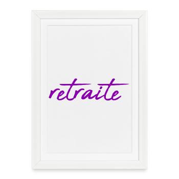 RETIREMENT. COLLEAGUE. RETIREMENT. RETIRED. RETIREMENT. - Framed poster (27 × 37 cm) - white - Front