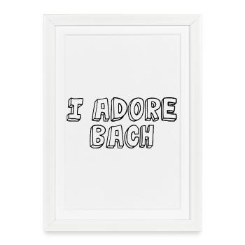 T-shirt de Johann Sebastian Bach - Affiche encadrée (27 × 37 cm) - blanc - Devant