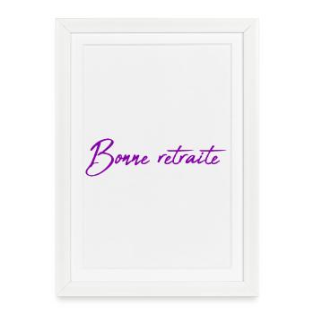 RETIREMENT. COLLEAGUE. RETIREMENT. RETIRED. RETIREMENT. - Framed poster (27 × 37 cm) - white - Front