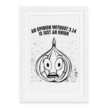 Math Pi onion - Framed poster (27 × 37 cm) - white - Front