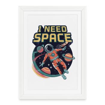 I Need Space - Framed poster (27 × 37 cm) - white - Front