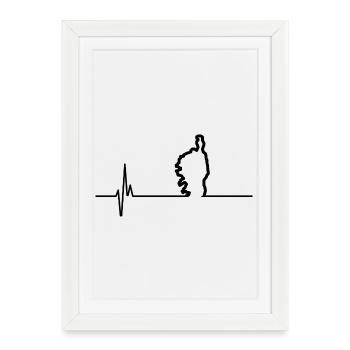 J'aime la corse, je suis corse - Affiche encadrée (27 × 37 cm) - blanc - Devant