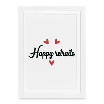 RETIREMENT. COLLEAGUE. RETIREMENT. RETIRED. RETIREMENT. - Framed poster (27 × 37 cm) - white - Front