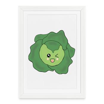 Salade Légumes Costume Carnaval Carnaval Partenaire Chemise - Affiche encadrée (27 × 37 cm) - blanc - Devant