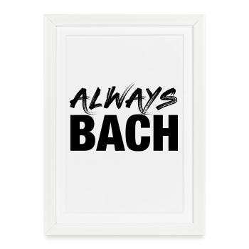 T-shirt de Johann Sebastian Bach - Affiche encadrée (27 × 37 cm) - blanc - Devant