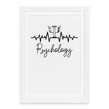 psychologue - Affiche encadrée (27 × 37 cm) - blanc - Devant