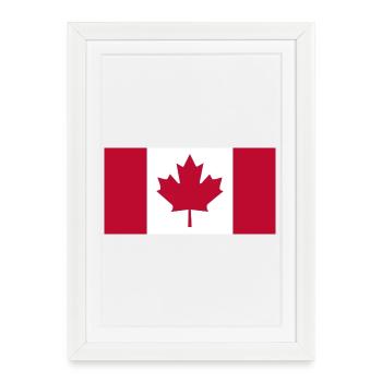 Canada Flag Flag Maple Canada Day 1867 Toronto - Framed poster (27 × 37 cm) - white - Front