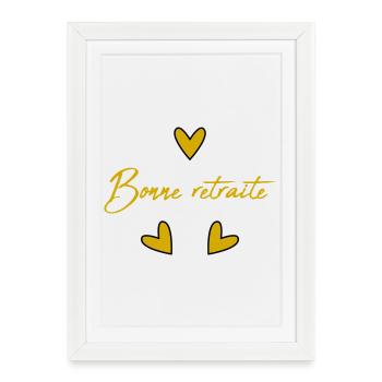 RETIREMENT. COLLEAGUE. RETIREMENT. RETIRED. RETIREMENT. - Framed poster (27 × 37 cm) - white - Front