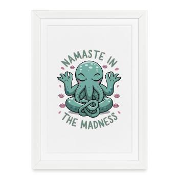 Namaste Dans La Folie - Affiche encadrée (27 × 37 cm) - blanc - Devant