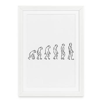 Evolution - Affiche encadrée (27 × 37 cm) - blanc - Devant