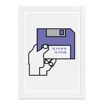 Work bench - Framed poster (27 × 37 cm) - white - Front