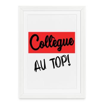 COLLEAGUE. START. RETIREMENT. EMPLOYMENT. HUMOR - Framed poster (27 × 37 cm) - white - Front