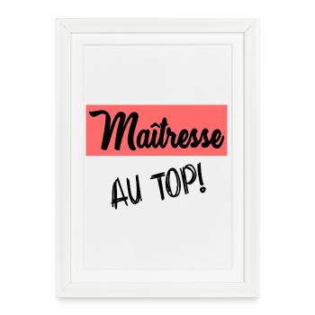 THANK YOU. MISTRESS. MASTER. THANK YOU MISTRESS - Framed poster (27 × 37 cm) - white - Front