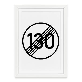 UNLIMITED 130 par Unlimited Apparel - Affiche encadrée (27 × 37 cm) - blanc - Devant