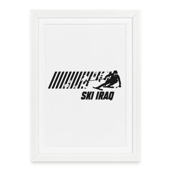 Ski Irak - Affiche encadrée (27 × 37 cm) - blanc - Devant