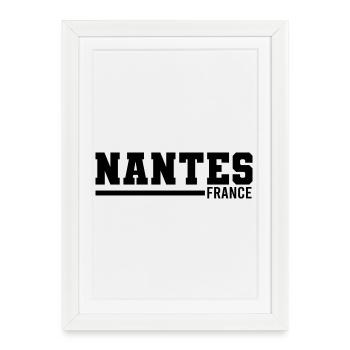 Nantes | France - Affiche encadrée (27 × 37 cm) - blanc - Devant