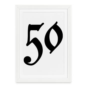 50. 50 YEARS. 50th ANNIVERSARY. 50 YEARS ANNIVERSARY. - Framed poster (27 × 37 cm) - white - Front