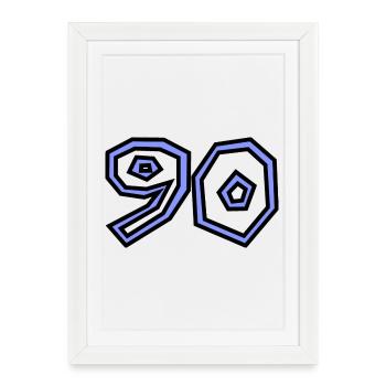 90 - Framed poster (27 × 37 cm) - white - Front