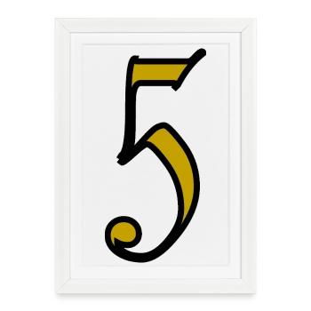 5. 5 YEARS. 5th ANNIVERSARY. 5 YEAR ANNIVERSARY - Framed poster (27 × 37 cm) - white - Front