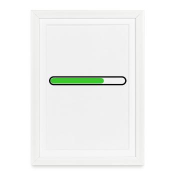 Loading bar Black Green - Framed poster (27 × 37 cm) - white - Front