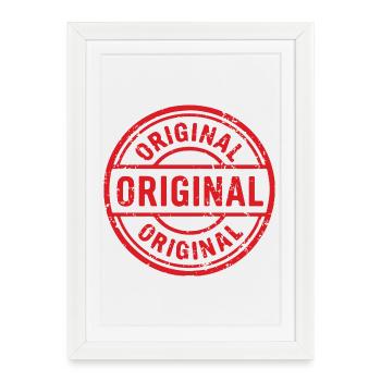Original Grunge Rubber Stamp Badge Vector Design - Framed poster (27 × 37 cm) - white - Front