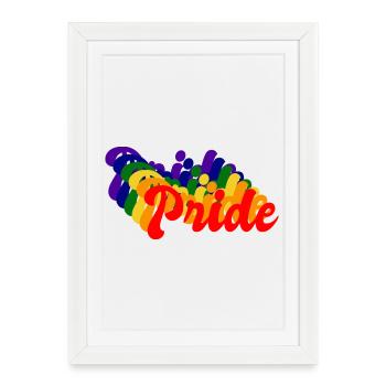 Pride LGBT Retro - Affiche encadrée (27 × 37 cm) - blanc - Devant