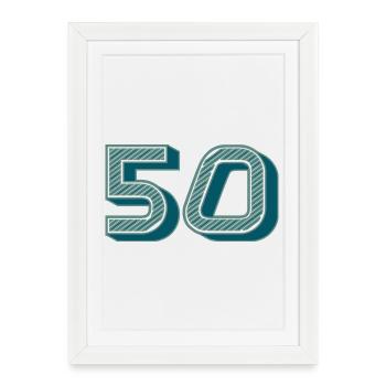 50. 50 YEARS. 50th ANNIVERSARY. 50TH ANNIVERSARY. - Framed poster (27 × 37 cm) - white - Front