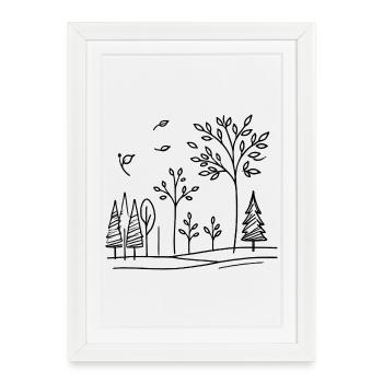 La nature à l’état pur - Affiche encadrée (27 × 37 cm) - blanc - Devant