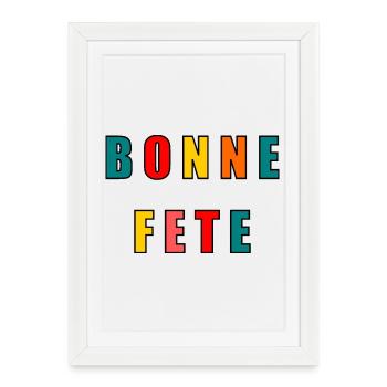 FÊTE DES MÈRES. BONNE FÊTE MAMAN. MAMAN - Affiche encadrée (27 × 37 cm) - blanc - Devant