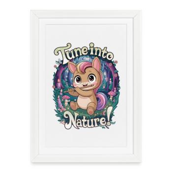 Tune Into Nature! - Framed poster (27 × 37 cm) - white - Front