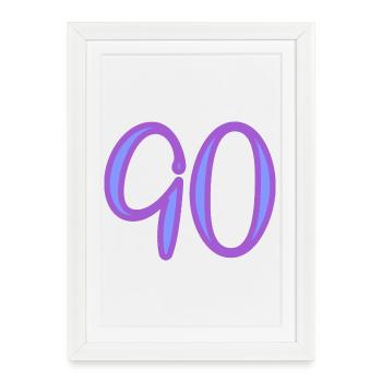 90 - Affiche encadrée (27 × 37 cm) - blanc - Devant