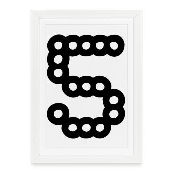 5. 5 ANS. 5e ANNIVERSAIRE. ANNIVERSAIRE 5 ANS - Affiche encadrée (27 × 37 cm) - blanc - Devant