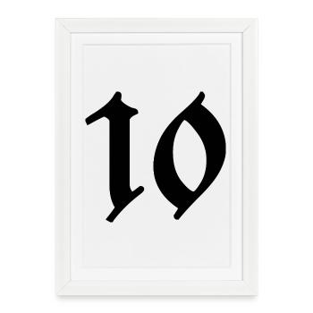 10. 10 YEARS. 10th ANNIVERSARY. 10 YEAR ANNIVERSARY. - Framed poster (27 × 37 cm) - white - Front