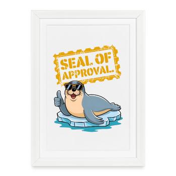 Sceau d’approbation - Affiche encadrée (27 × 37 cm) - blanc - Devant