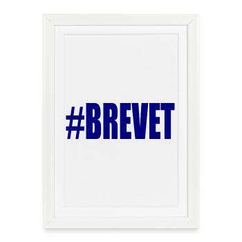 FERRY. BACCALAUREAT. PATENT. DNB. EXAMINATION. WELL DONE - Framed poster (27 × 37 cm) - white - Front