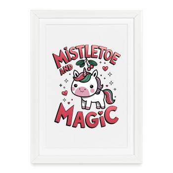 Mistletoe And Magic - Framed poster (27 × 37 cm) - white - Front