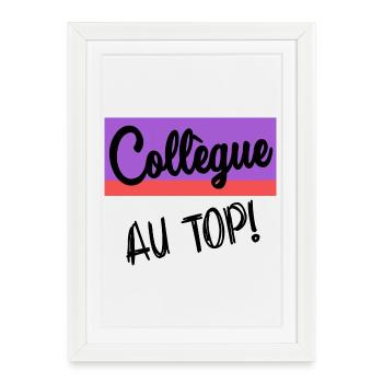 COLLEGUE. DEPART. EMPLOI. HUMOUR. MANAGER. CHEF - Affiche encadrée (27 × 37 cm) - blanc - Devant