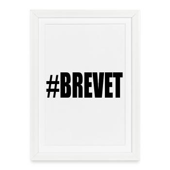 FERRY. BACCALAUREAT. PATENT. DNB. EXAMINATION. WELL DONE - Framed poster (27 × 37 cm) - white - Front