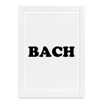 T-shirt de Johann Sebastian Bach - Affiche encadrée (27 × 37 cm) - blanc - Devant
