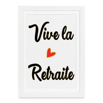 RETIREMENT. COLLEAGUE. RETIREMENT. RETIRED. RETIREMENT. - Framed poster (27 × 37 cm) - white - Front
