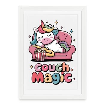 Couch Magic - Framed poster (27 × 37 cm) - white - Front