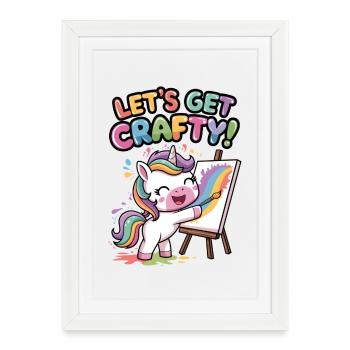 Let's Get Crafty! - Framed poster (27 × 37 cm) - white - Front