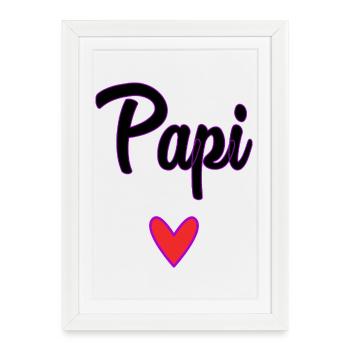 GRANDPA. DAD. FATHER'S DAY. HAPPY FATHER'S DAY - Framed poster (27 × 37 cm) - white - Front