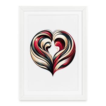 Abstract Design Valentine's Day - Framed poster (27 × 37 cm) - white - Front