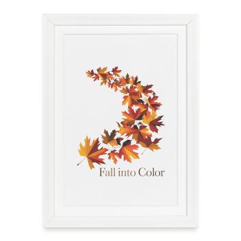 Tomber dans la couleur - Affiche encadrée (27 × 37 cm) - blanc - Devant