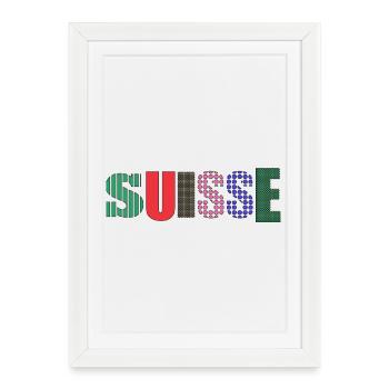 SUISSE. PAYS - Affiche encadrée (27 × 37 cm) - blanc - Devant