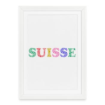 SUISSE. PAYS - Affiche encadrée (27 × 37 cm) - blanc - Devant